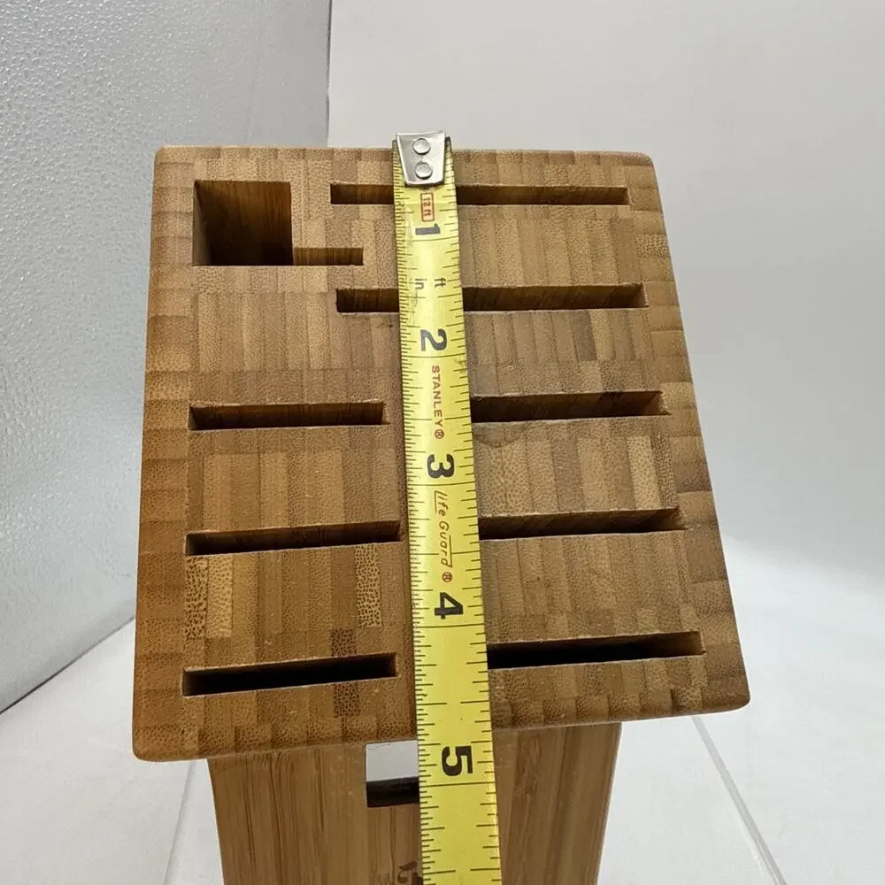 Miyabi 10-Slot Bamboo Knife Block Only - Knives Not Included Excellent Shape